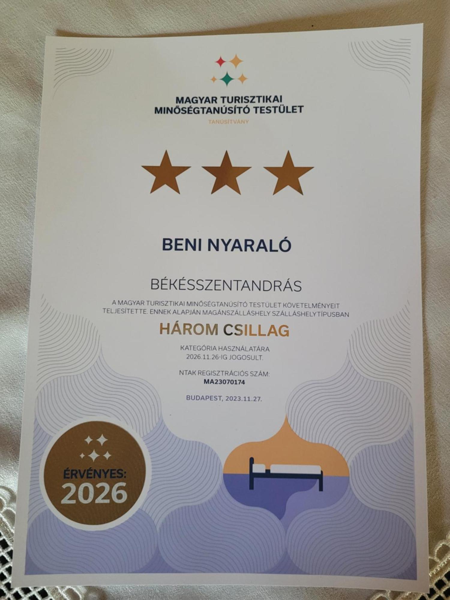 Appartement Beni Nyaralo à Békésszentandrás Extérieur photo